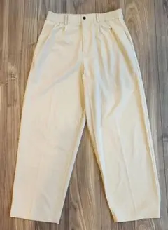 ZARA タックワイドパンツ イージーパンツ ベージュ M