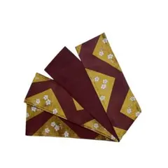 おすすめ 長尺 紫 パープル ゴールド 花柄 半幅帯 半巾 小袋帯 浴衣 着物