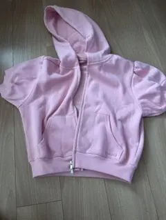 SKIMS COTTON JERSEY ZIP UP パーカー ピンクのサムネイル