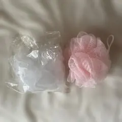 泡立てネット 白 ピンク 2個セット