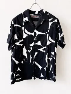 BOTTEGA VENETA 総柄 半袖シャツ 白黒 48 - メルカリ