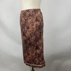 90s mila schön 花柄 ミックスカラー ニットスカートタイトスカートのサムネイル