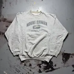 00s デカプリントスウェット グレー ビックサイズ アメカジ ヴィンテージ