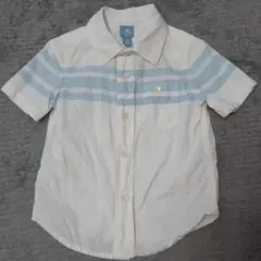 ベビーギャップ　半袖　ボタンシャツ　ストライプ　90　18-24M