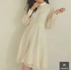 アンミール 総レースワンピース ホワイト