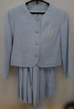 ELLE 水色チェック柄 フォーマルドレス セット 130cm