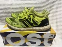 アディダス BOOST 蛍光イエロー シューズ - メルカリ