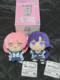 ブルーアーカイブ ぬいぐるみ2体とステンレスタンブラー　黒崎コユキ、早瀬ユウカ