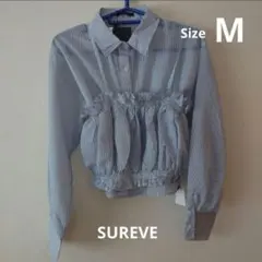 【最終値下げ】SUREVE ビスチェ付きストライプシアーシャツ Mのサムネイル