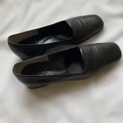 TRUSSARDI 　パンプス　24.5　ローヒール　ブラックのサムネイル