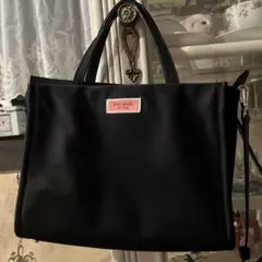 kate spade ブラック トートバッグ
