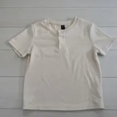 半袖 リブ Tシャツ アイボリー