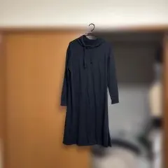 マタニティブラックパーカー授乳ワンピース　Lサイズ