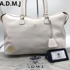 新品】ADMJ THE BEE 子牛革モーツァルト スクエアボストンバッグ