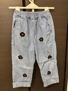 マーキーズ 花柄刺繍デニム風パンツ 110cm
