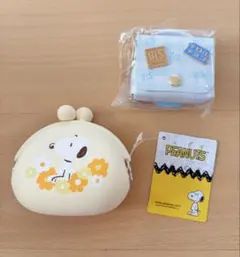 スヌーピー がま口ポーチ チロルチョコ ミニポーチ 2点セット