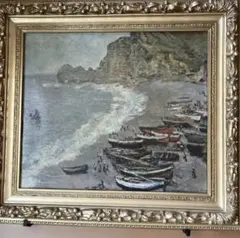 富田勝英「湖北にて」油彩 F6 額装 油絵 油画 絵画 C - メルカリ
