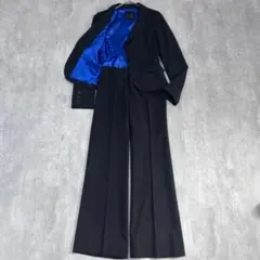 C607 美品 CECIL McBEE パンツスーツ 上下 M 黒 ストレッチ