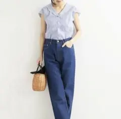 IENA イエナ Sese ストライプ スカラップブラウス