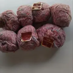 Mohair Tweed 毛糸 502 ピンク系 7玉セット 日本製