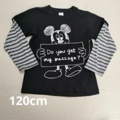 Disney ミッキーマウス 長袖カットソー 重ね着風 120cm