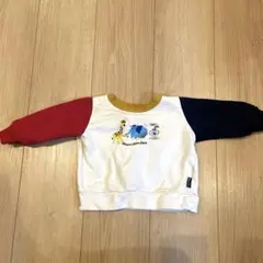 Moujonjon カラフル動物刺繍トレーナー