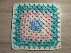 グラニースクエア マルチマット 28cm ハンドメイド カラフル③