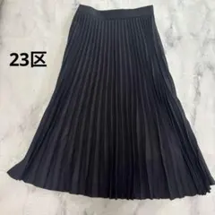 新品未使用✨/23区/プリーツスカート/ペチコート付/ウール混/ブラック/二のサムネイル