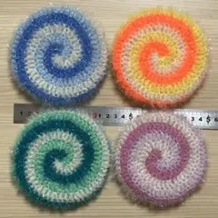 スセミたわし　エコたわし　渦巻き　4点セットのサムネイル