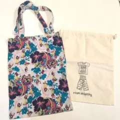 フラ柄 トートバッグ 巾着袋 セット