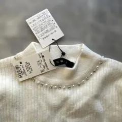 INGNI 新品未使用パール装飾 ホワイト長袖トップス