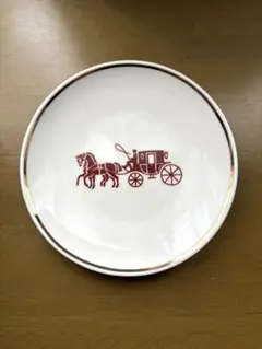 【未使用】COACH ノベルティ 馬車デザイン 陶器プレート 直径：15.7cmのサムネイル
