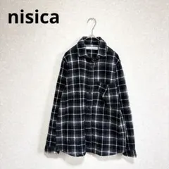 nisica ニシカ ネルシャツ チェック柄 日本製 ブラック Mのサムネイル