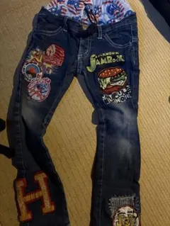 刺繍デザイン110cmジーンズ