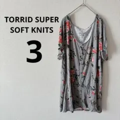 TORRID SUPER SOFT KNITS 【3】半袖 花柄 Tシャツ
