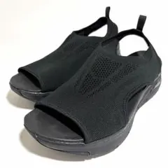 極美品☆スケッチャーズ アーチフィット サンダル 厚底 ブラック 24cm