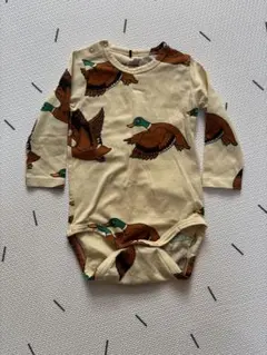 mini rodini かも柄　長袖　ロンパース