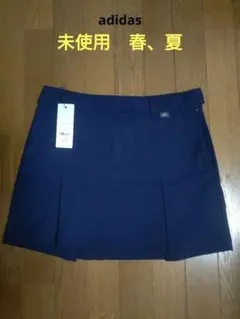 adidasゴルフ ネイビー ストライプ スカート Nikeゴルフウェア(M)