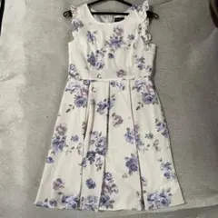 evelyn フラワープリント ノースリーブ ワンピース M