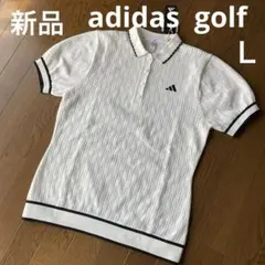 新品adidas アディダスゴルフ　レディース半袖ニットシャツ　Ｌ　17930円
