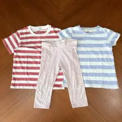 110cm 子供服まとめ売り 無印良品 H&M 3点セット 半袖Tシャツ パンツ