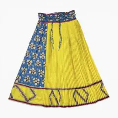 【希少/極美品】スナイデル 実物立体刺繍 異素材ミックス プリーツスカート 綿