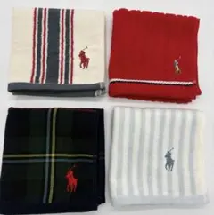 ラルフローレン ハンカチタオル 4枚セット ハンドタオルRalph lauren