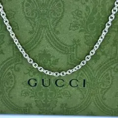 美品　Gucci　あずきネックレス　チェーン50cm幅3.7ミリ　シルバー925のサムネイル