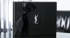 YSL ギフトボックス　空箱　イブサンローラン　黒リボン　ショッパー