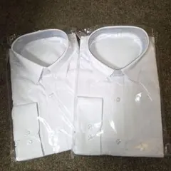 ホワイト長袖ワイシャツ2枚セットLサイズ【新品未使用】