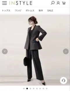 ブラックパンツセットアップ