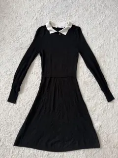 ひざ丈ワンピース 長袖