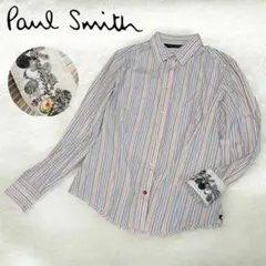 ポールスミス マルチカラー カフスシャツ リボン 長袖 シャツ 宝石 XL