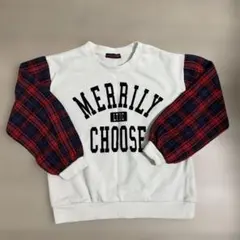 Lovetoxic チェック柄トレーナー Mサイズ（150）